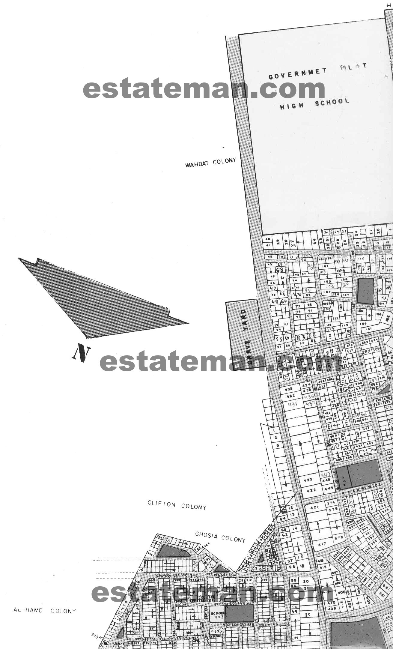 Allama Iqbal Town (Map Area 1) Click on Map Navigation Buttons as required