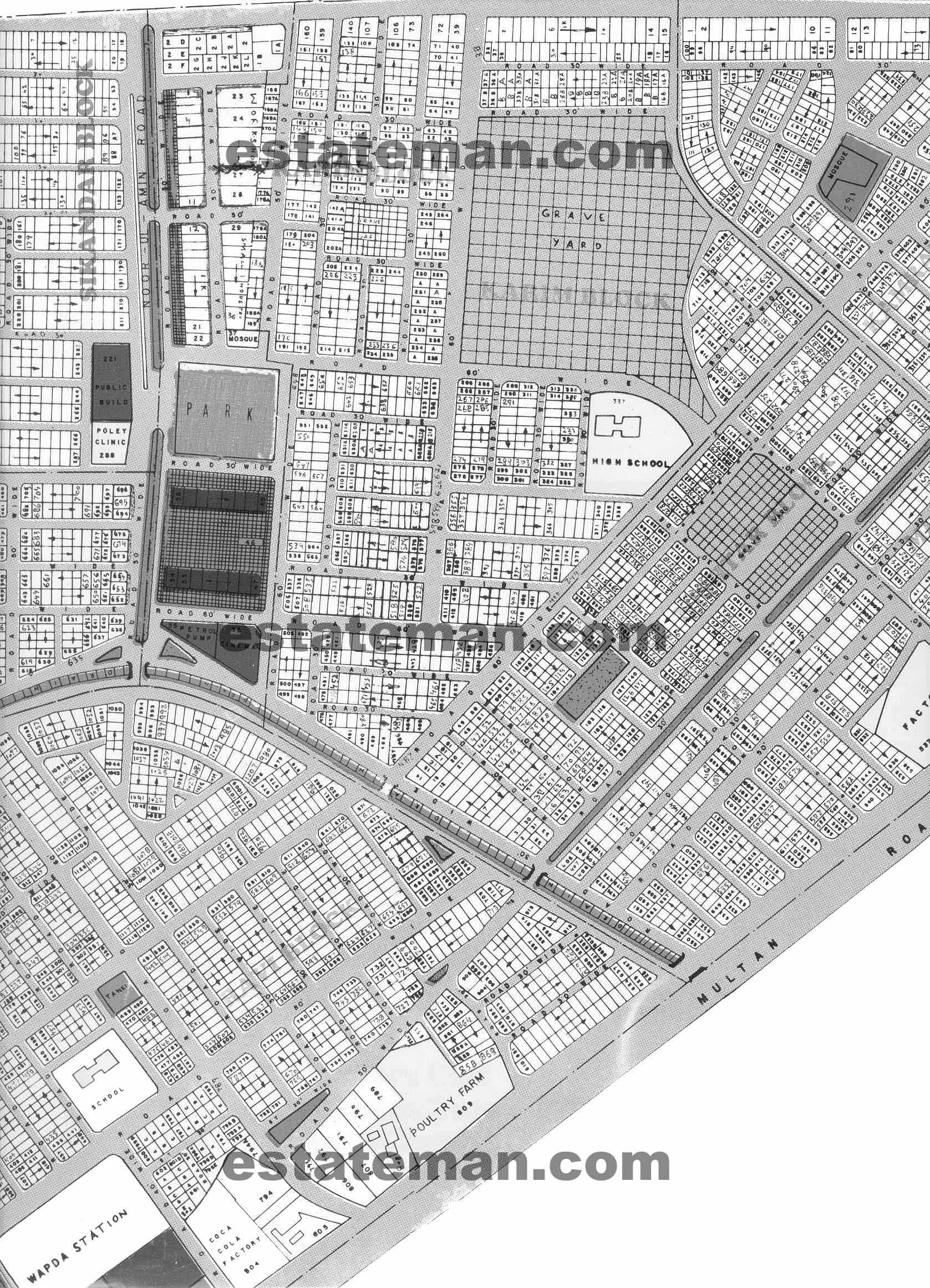 Allama Iqbal Town (Map Area 4) Click on Map Navigation Buttons as required