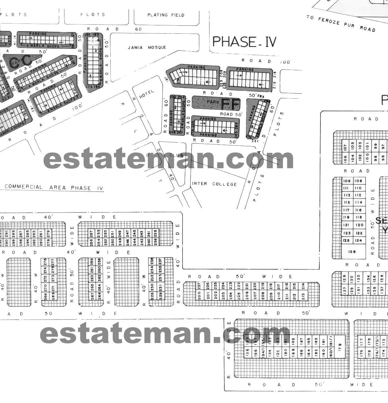 Defence Commercial Phase IV -  Lahore (Map Area 5) Click on Map Navigation Buttons as required