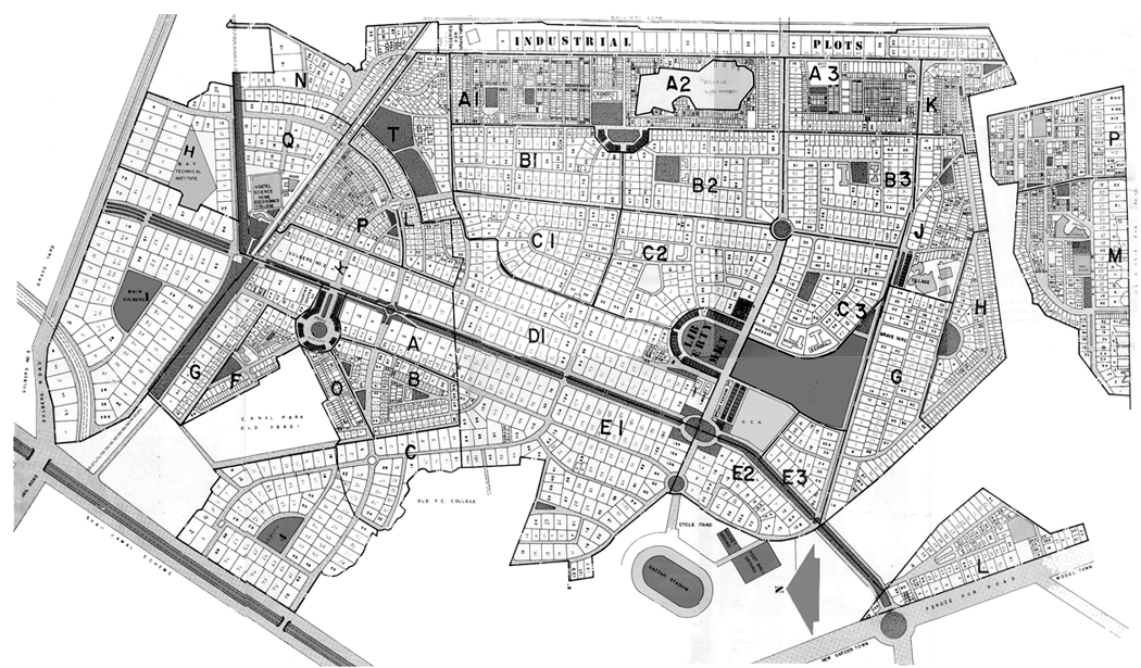 Map Of Lahore. on different areas of map