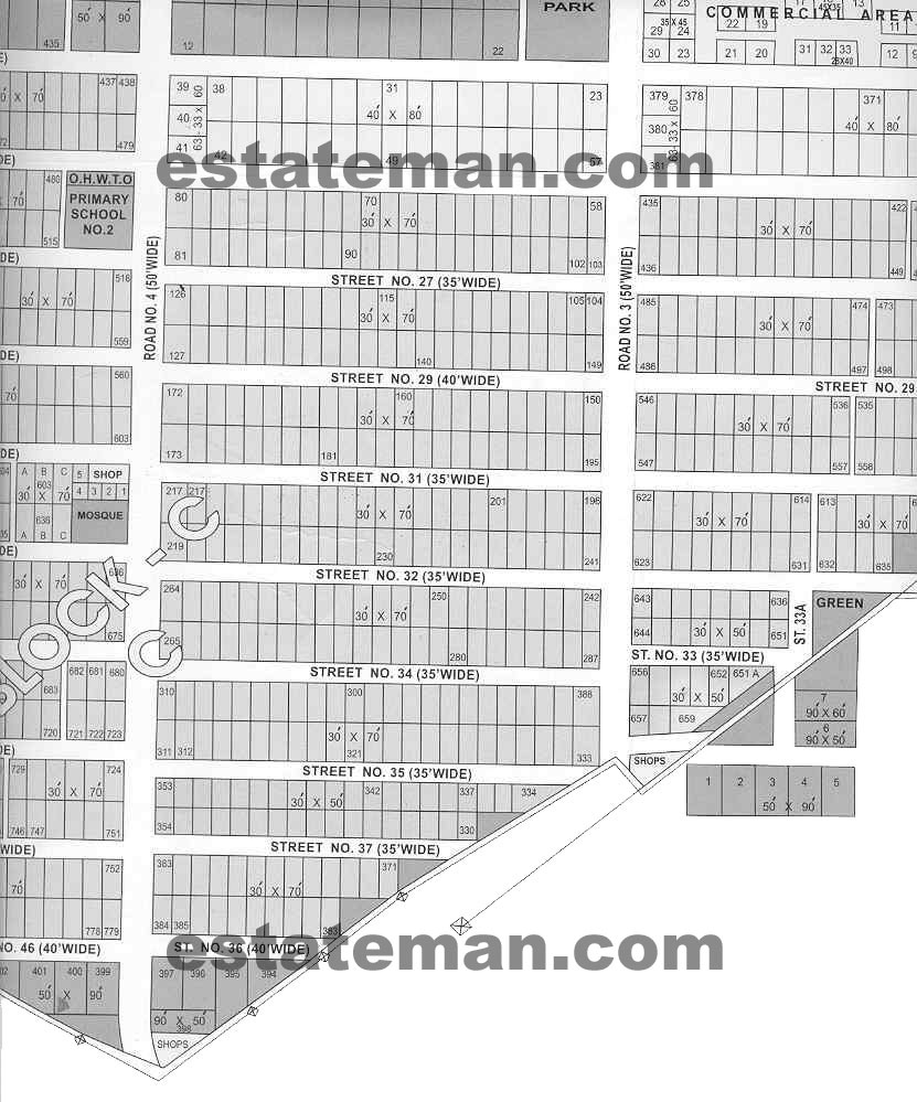 I.B. Housing Society (Map Area 6) Lahore, Click on Map Navigation Buttons as required.