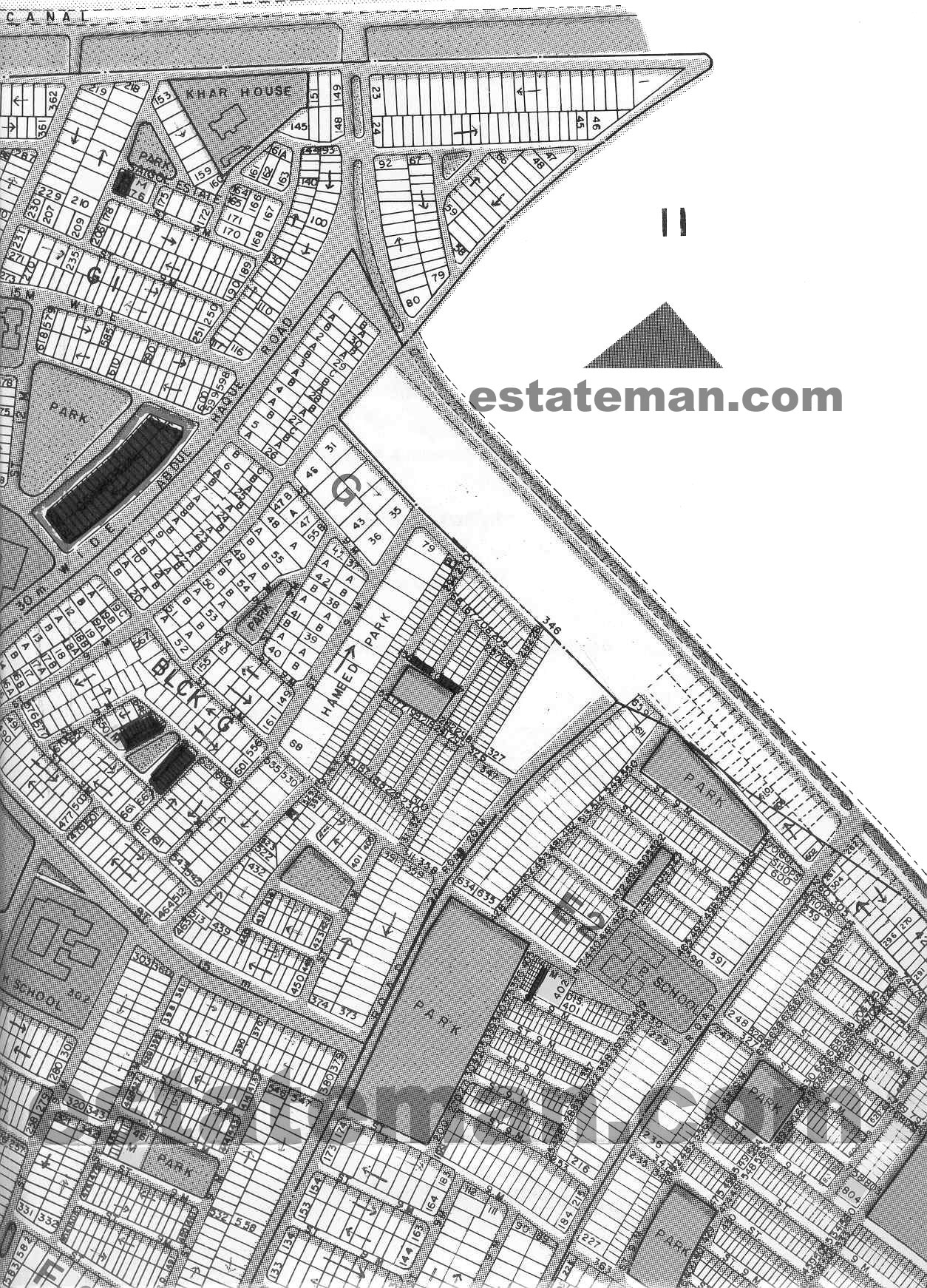 Johar Town Phase 1 (Map Area 2) Click on Map Navigation Buttons as required.