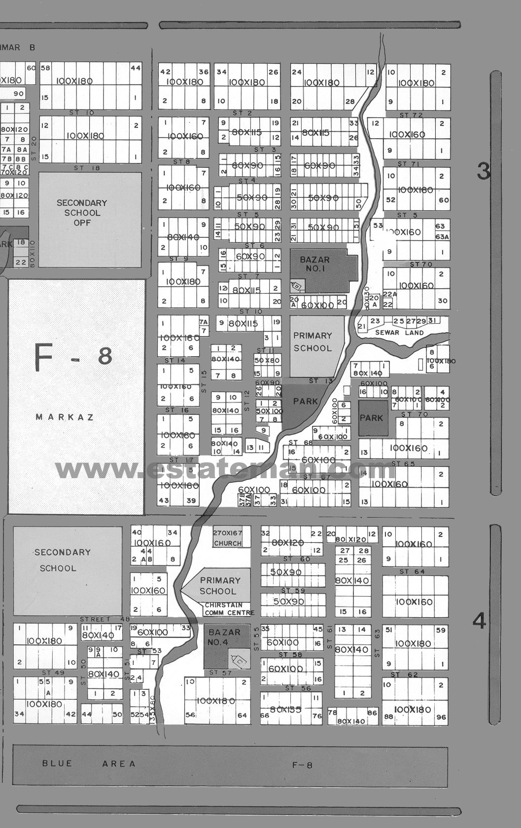 F8 Kacheri Islamabad Map Sector F 8-3-4 Islamabad