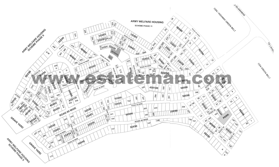 Commoners Town Islamabad...Please Click for Detailed Map