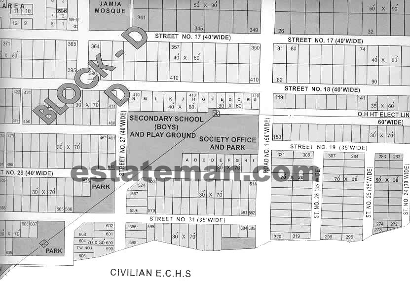I.B. Housing Society (Map Area 7) Lahore, Click on Map Navigation Buttons as required.