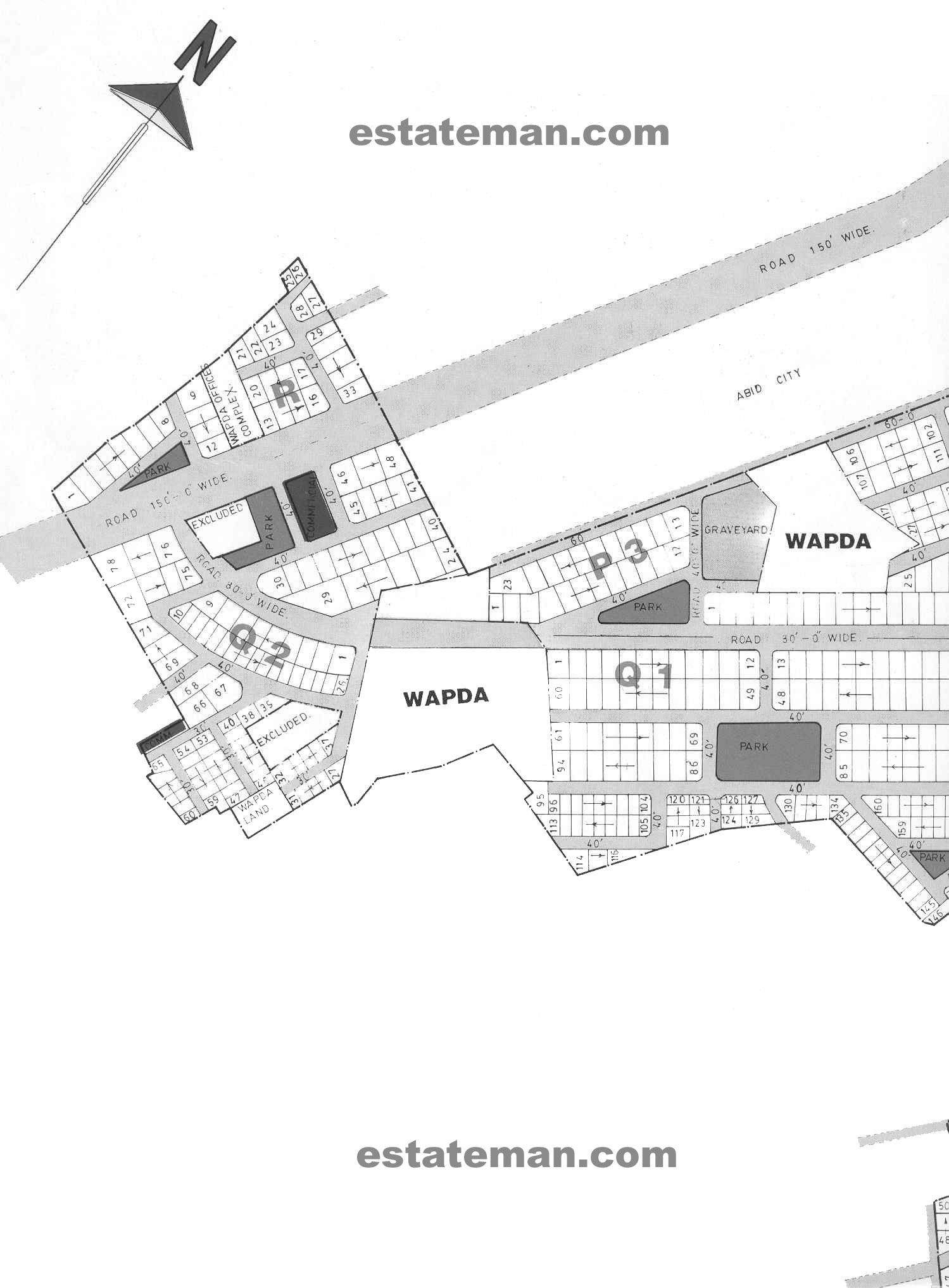WAPDA Town (Map Area 1) Lahore. Click on Map Navigation Buttons as required.
